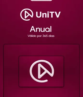 UniTV Recarga Anual - Código de ativação de 365 dias com melhor custo-benefício